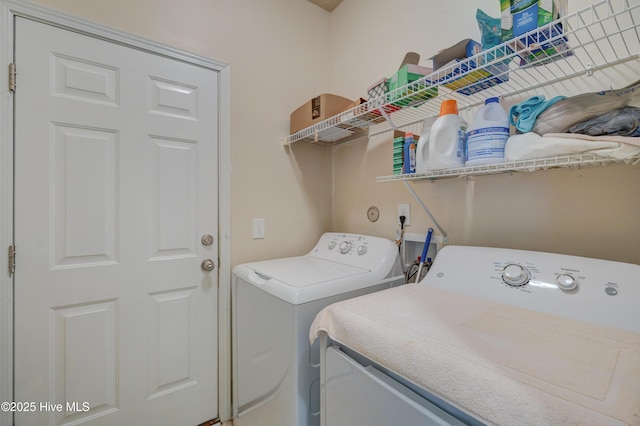 laundry area featuring washer and dryer