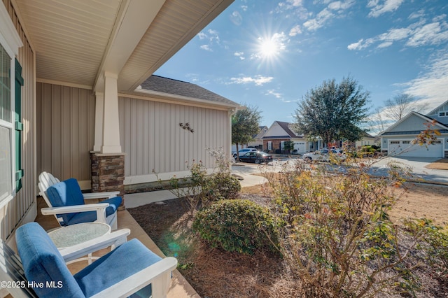 view of yard featuring a porch