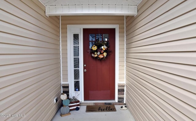 view of doorway to property