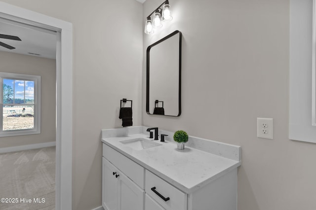 bathroom with vanity