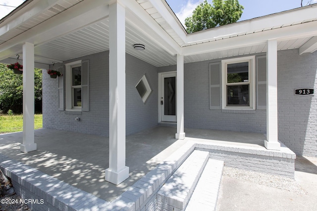 view of patio / terrace with a porch