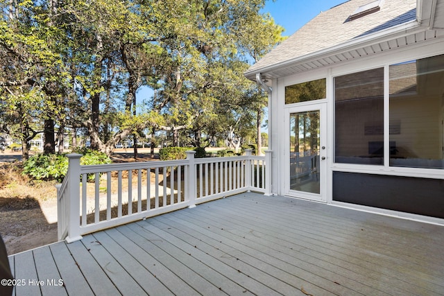 4379 Gauntlet Dr, Southport, NC 28461 - view of wooden deck