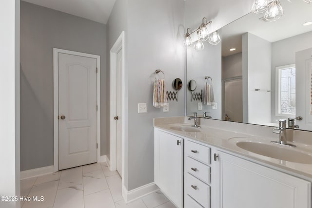 bathroom with vanity