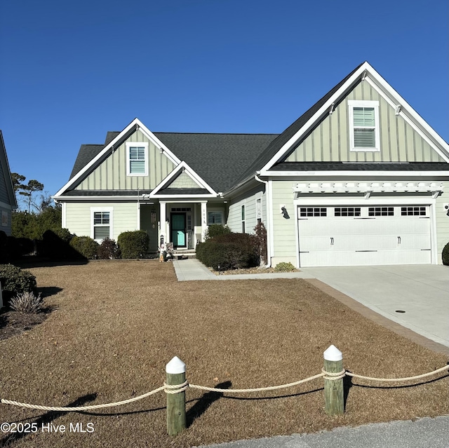 craftsman-style home with a garage