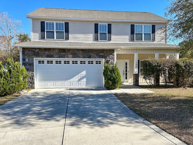 front facade featuring a garage