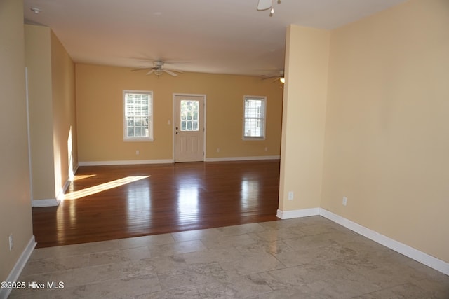 empty room with light wood-type flooring