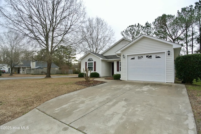 ranch-style home with a garage