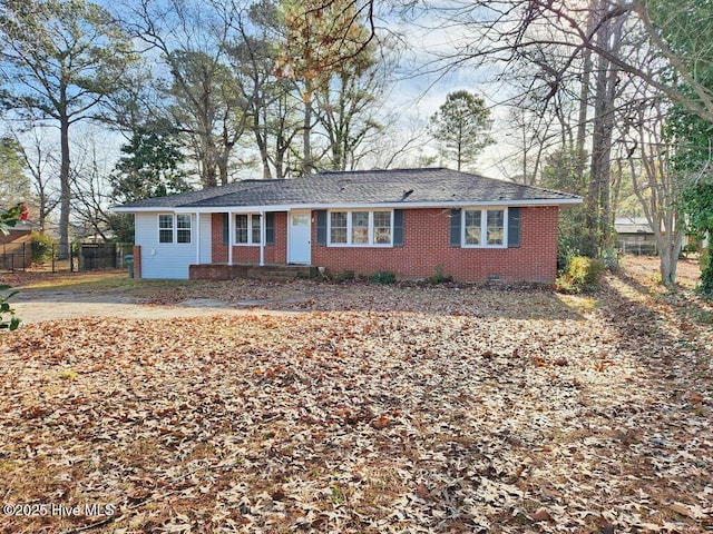 view of ranch-style house