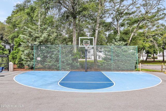 view of basketball court with community basketball court