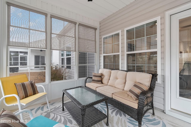 view of sunroom