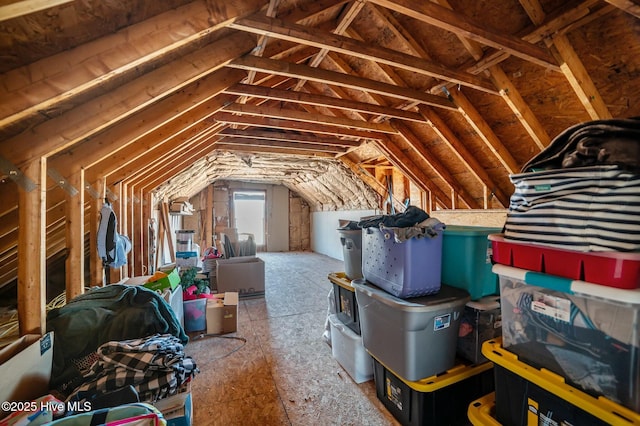 view of attic