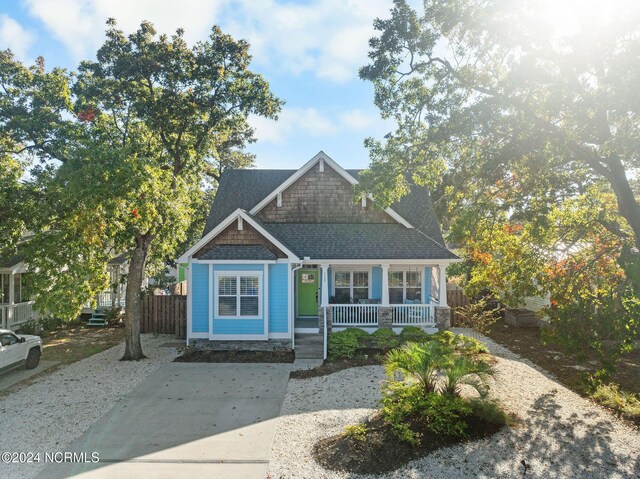 view of front of home with a porch