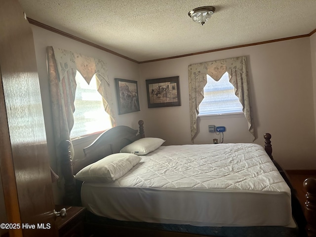 bedroom with a textured ceiling