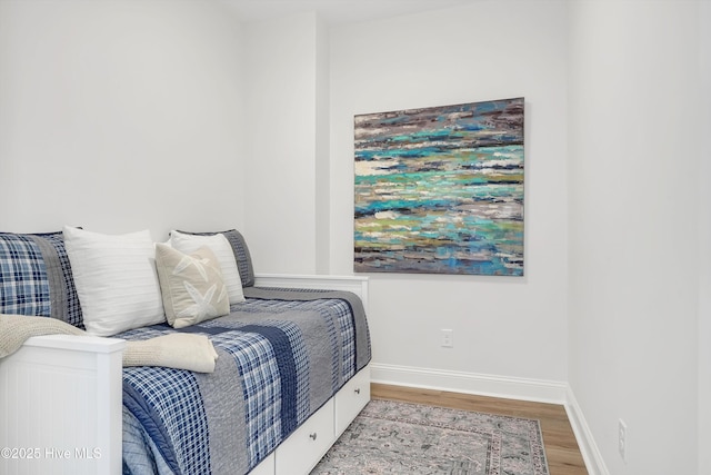 bedroom featuring light hardwood / wood-style flooring