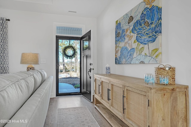 entrance foyer featuring light hardwood / wood-style flooring