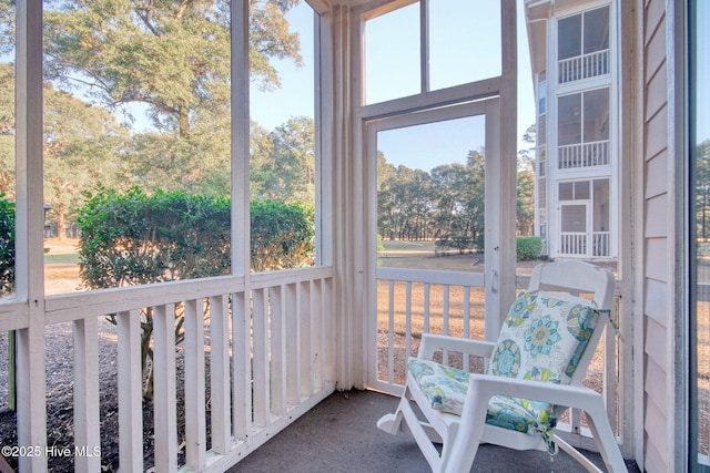 view of sunroom / solarium