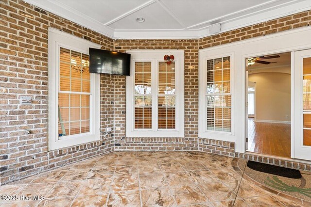 interior space featuring a patio area