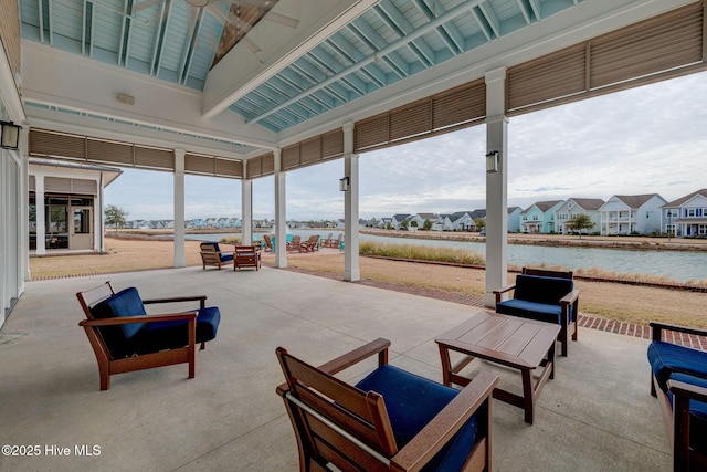 view of patio / terrace with an outdoor living space