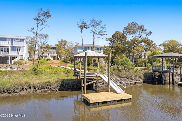 118 SE 9th St, Oak Island, NC 28465 - dock area with a gazebo and a water view