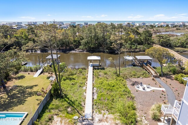 118 SE 9th St, Oak Island, NC 28465 - bird's eye view with a water view