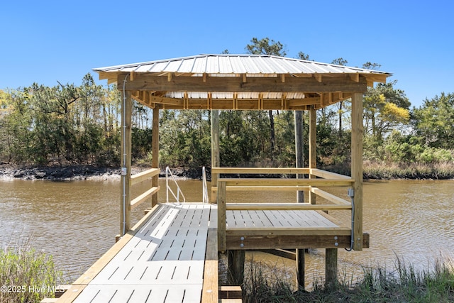118 SE 9th St, Oak Island, NC 28465 - view of dock featuring a water view