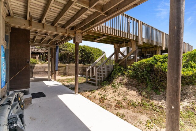 5113 W Beach Dr, Oak Island, NC 28465 - view of yard with stairs