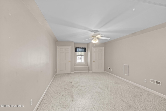 1985 Den Tree Ct, New Bern, NC 28562 - carpeted spare room featuring visible vents, baseboards, and ceiling fan