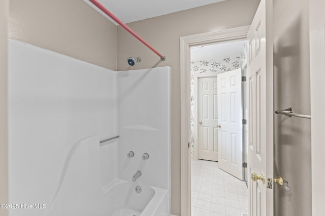 1985 Den Tree Ct, New Bern, NC 28562 - bathroom featuring bathing tub / shower combination and tile patterned floors
