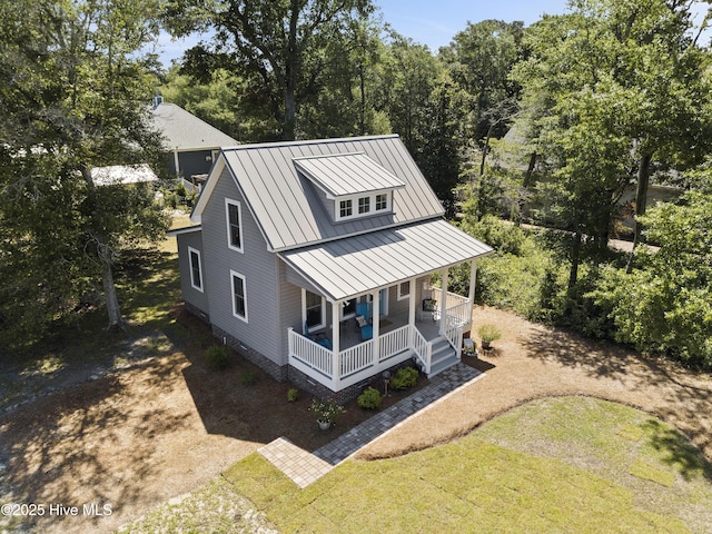 exterior space featuring covered porch