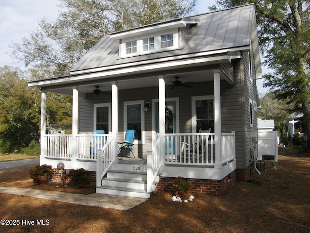 view of front of house with covered porch