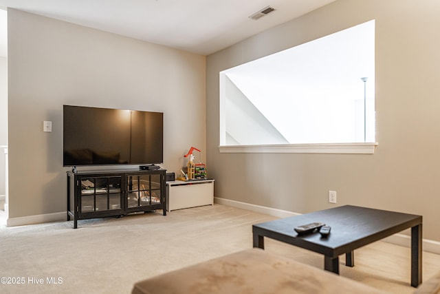 view of carpeted living room