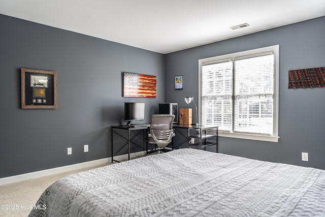 view of carpeted bedroom