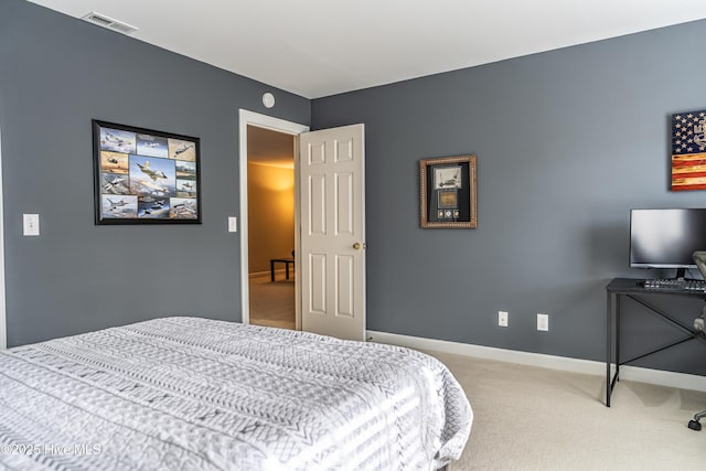 view of carpeted bedroom