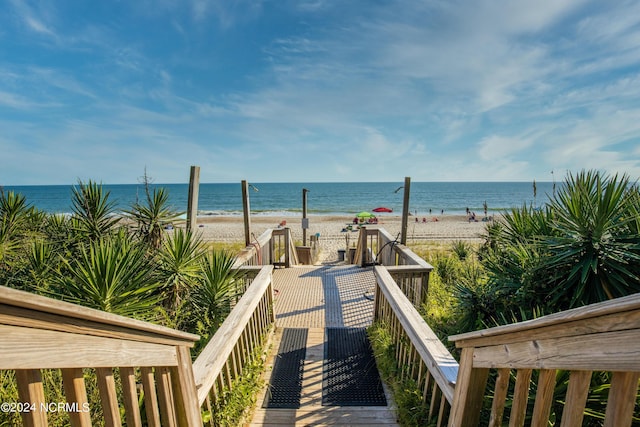 water view featuring a view of the beach