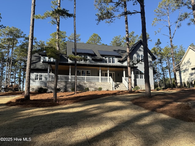 view of front of property with a porch