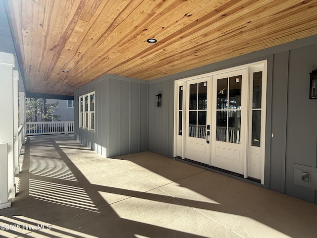 view of patio with french doors