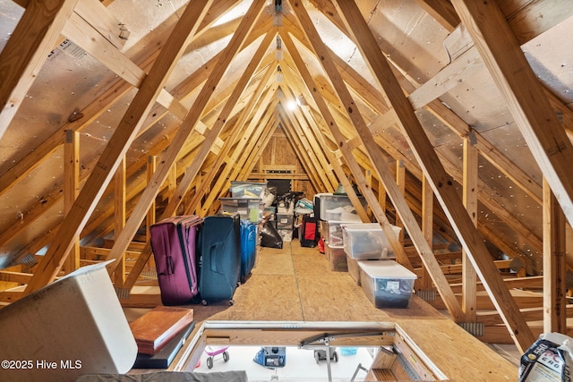 view of attic