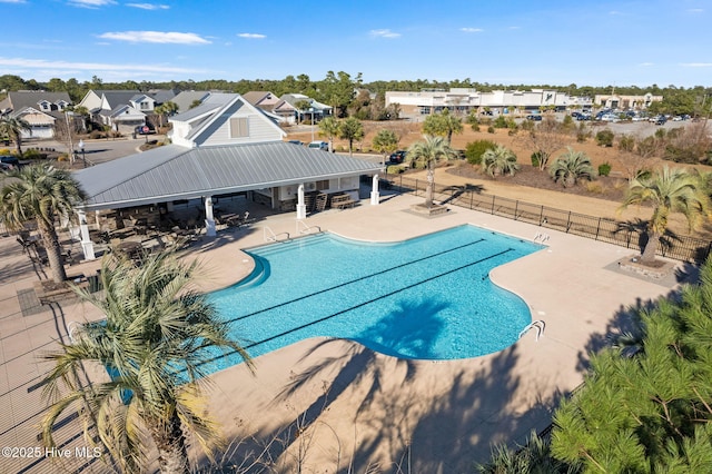 view of pool featuring a patio area