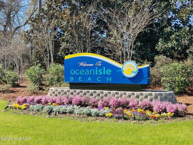 view of community sign