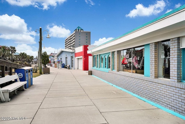 exterior space featuring a garage