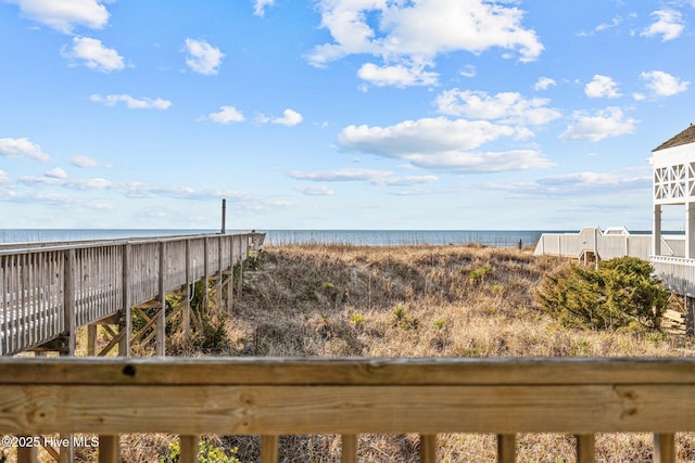 water view with a view of the beach