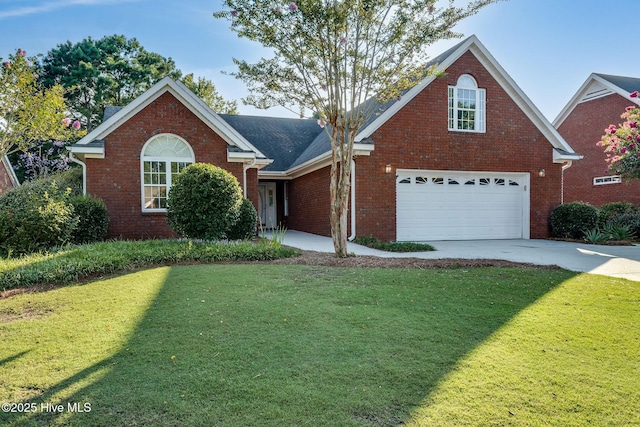 front of property featuring a garage and a front yard