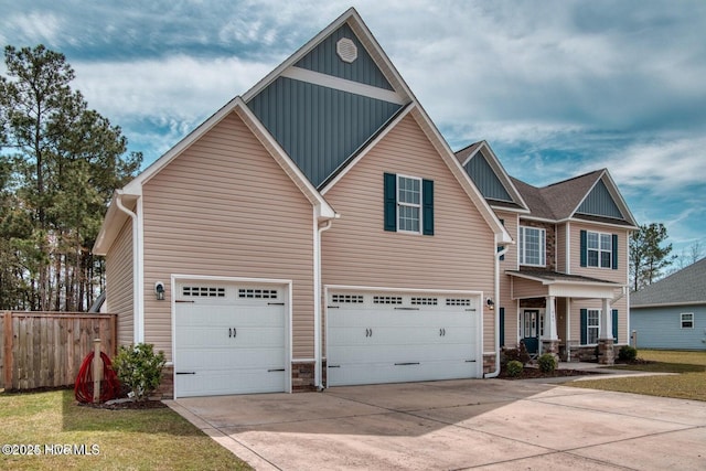 view of front of house featuring a garage