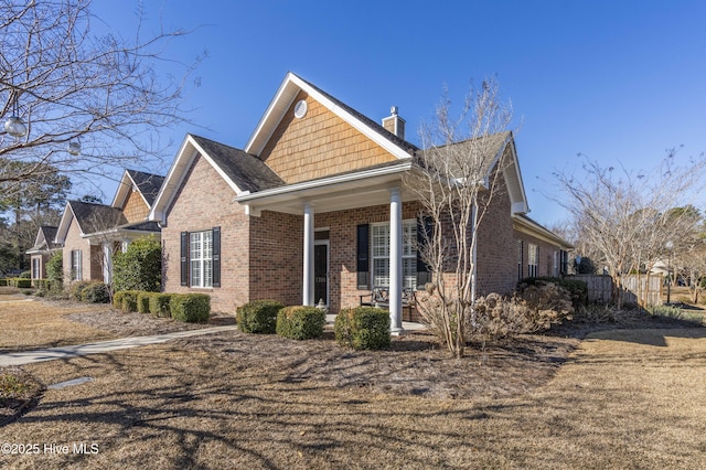 view of front of property with a porch