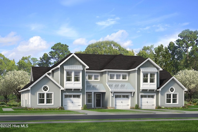 view of front of property featuring a front yard