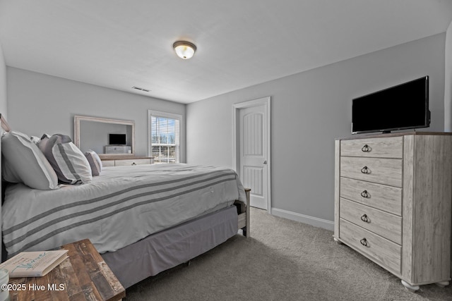 bedroom with carpet floors