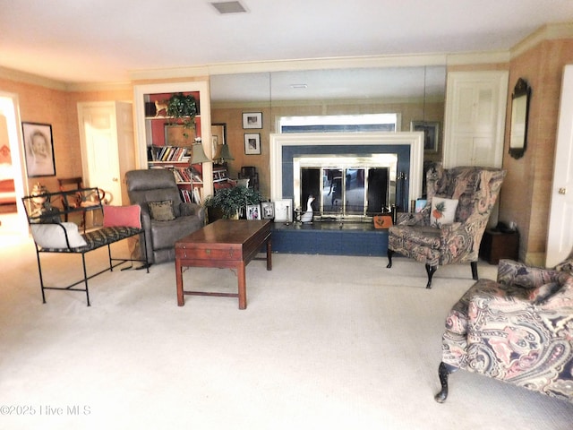 view of carpeted living room