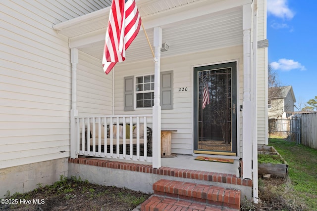 view of doorway to property