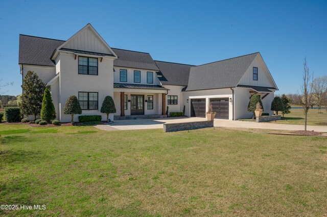 view of modern inspired farmhouse