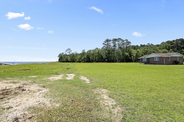 view of yard featuring a rural view